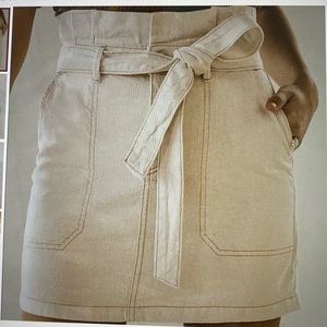 Free People Paper Bag Denim Skirt